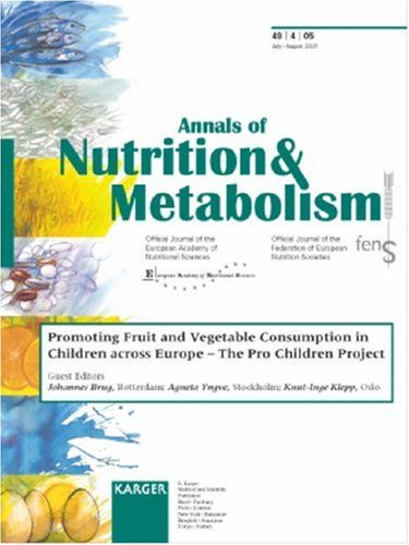 5174MYZQX0L._SL500_ Promoting Fruit And Vegetable Consumption in Children Across Europe: The Pro Children Project (Annals of Nutrition & Metabolism)