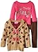 Young Hearts Baby Girls' 3 Piece Paws Girls' Sweater And Pant Set