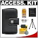Nikon Coolpix 9413 Leather Carrying Case + Accessory Kit for S50, S50c, S51c, S52, S52c, S60, S200, S210, S500, S510, S520, S550, S600 & S700 Digital Cameras