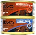 EVO Grain-Free Cat Food Variety Pack Box - 2 Flavors (95% Duck & 95% Turkey / Chicken) - 5.5 Ounces Each (6 of Each Flavor - 12 Total Cans)
