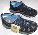 Boys' black/blue Merrell branded velcro sandals. UK