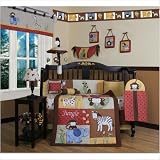 Boutique Beautiful Amazon Jungle Animals 13PCS CRIB BEDDING SET