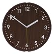 Dome Wooden Non-Ticking Silent Wall Clock (Brown)