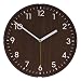Dome Wooden Non-Ticking Silent Wall Clock (Brown)