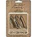 Metal Label Pulls with Fasteners by Tim Holtz Idea-ology, 6 per Pack, 1-3/16 x 2-1/4 Inches, Antique Finishes, TH93015