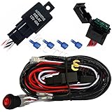 Mictuning LED Light Bar Wiring Harness 30 Amp Fuse ON-OFF Waterproof Switch(2 Lead 12ft)