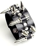 Bullet Spike Wristband Black Metal Deathrock Goth Punk
