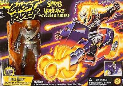  Ghost Rider Spirits of Vengeance Cycles & Riders "Ghost Rider with Ghost Fire Cycle"