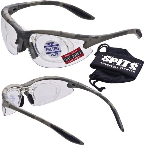 MAGSHOT Shooting Safety Glasses ACU Camo Frame 2.50+ Removable Full Magnifier