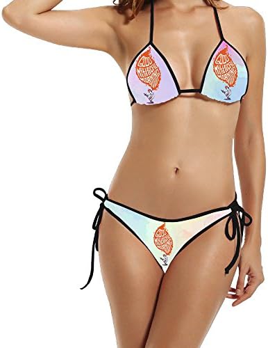 YUTTDE Women Halter Padded Top Bikini YouTube Good Mythical Morning Swimsuit Beachwear Cover Up One Size