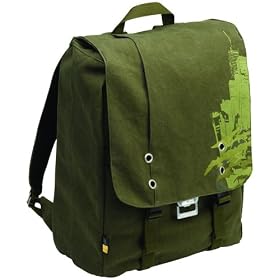 Click here to buy Caselogic SNBP-17 17-Inch Canvas Lifestyle Backpack (Green) by Case Logic.