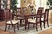 7pc Barrington Brown Cherry Finish Wood Dining Room Table & Chairs Set