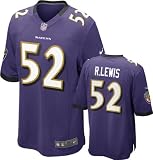 Ray Lewis Youth Jersey: Home Purple Game Replica #52 Nike Baltimore Ravens Youth Jersey