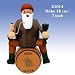 Christmas Smoker - Winedealer on barrel (7 inches)