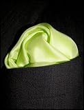 Fine Light Lime Silk Pocket Square, 100% Silk - by Royal Silk