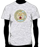 Manchester City Retro Logo Soccer Tee, Adult Large - Ash Grey