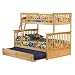 Columbia Twin/Full Bunk Bed with Trundle Bed - Natural Maple