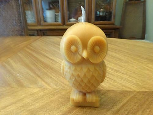 Yellow Wax Owl Candle (6") PT84224