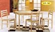 Natural Finish 5pc Dinette Set (Table/Side Chair)