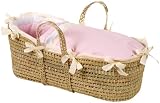 Picci Taormina Carry Basket with Comforter and Pad in Pink and Cream