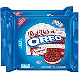 Nabisco, Oreo, Limited Edition, Red Velvet Sandwich Cookies with Cream Cheese Flavored Creme, 10.7oz Bag (Pack of 2)