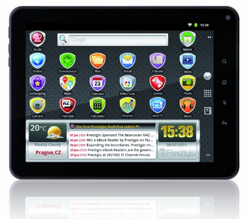 Prestigio PMP5080B MultiPad 20,3 cm (8 Zoll) Tablet-PC (ARM Coretex-AB, 1GHz, 512MB RAM, WiFi, Android 2.3) schwarz