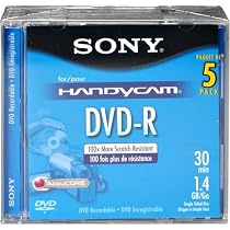 Sony 5Dmr30L1H 1.4 Gb Camcorder 8Cm Write Once Dvd-R (5 Pk)