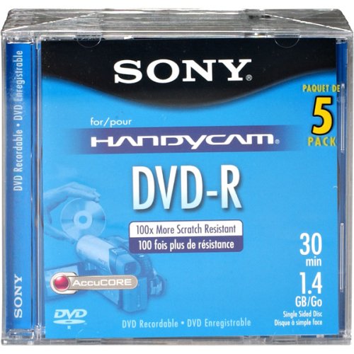 Sony 5Dmr30L1H 1.4 Gb Camcorder 8Cm Write Once Dvd-R (5 Pk)