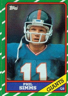 1986 Topps #138 Phil Simms - New York Giants (Football Cards)