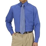 Men's Merona® Solid Stretch Poplin Shirt - Blue