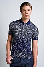 Red! Collection Short Sleeve All Over Squares Print Pique Polo
