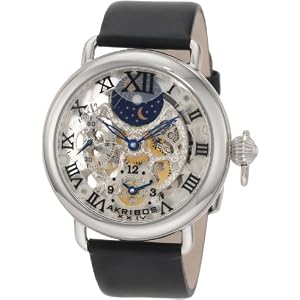 Akribos XXIV AKR451SS Bravura Skeleton Silver Stainless Steel Dial Dual Time Men's Watch