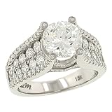 Pave Cathedral Diamond Engagement Ring 1.26cttw (CZ ct