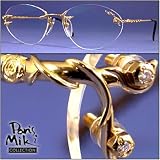 Neostyle 18K Gold & Diamond Prescription Eyewear - Mozart