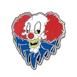 Scary Evil Clown Glossy Painted Pewter Belt Buckle