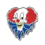Scary Evil Clown Glossy Painted Pewter Belt Buckle