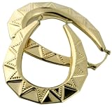 9ct ER457 Harlequin Creole Earrings