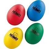 Nino Percussion NINOSET540 Plastic Egg Shakers, 4 Assorted Colors (Pack of 4)