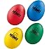 Nino Percussion NINOSET540 Plastic Egg Shakers, 4 Assorted Colors (Pack of 4)