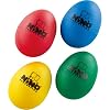 NINO Plastic Egg Shaker Assortment of 4 Pieces Blue, Green, Red & Yellow