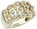 Ladies Engraved Wide Band with Pave and Bezel Set Round Diamonds Diamond .37cttw H/i I1