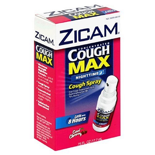 Zicam Cough Max Cough Spray, Nighttime, Cool Cherry, .75-Ounce (17.7 ml) (Pack of 2)