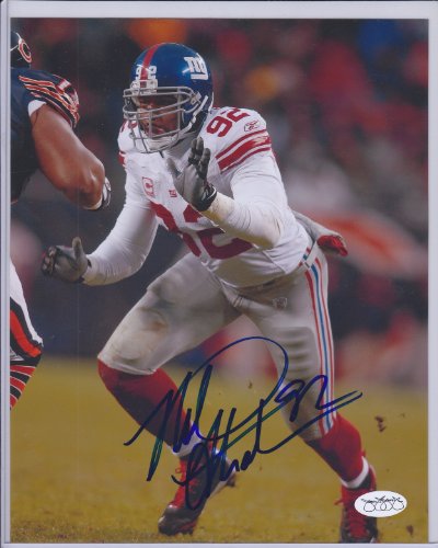 Michael Strahan New York Giants Signed Autographed Photo Coa + Hologram Jsa Coa