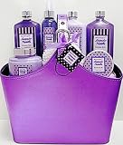 Bain D'esprit Bath Collection - Lavender Vanilla Spa Basket Mother's Day Gift Idea Christmas Gift Idea for Her, Birthday Gift Idea for Her