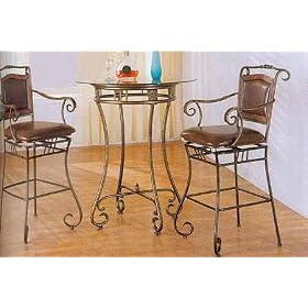Twenty Four Inch Padded Metal Bar Stools 