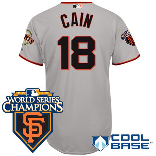 MLB Men's San Francisco Giants Matt Cain Six Button Cool Base Authentic Road Jersey (Road Gray, 40/Medium)