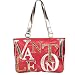 Valentino Red Handbag With Gold Lettering