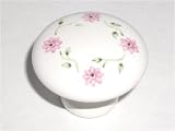 1 1/2 Nouveau Knob - White With Sharon Transfer