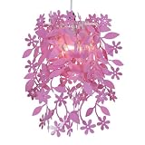 Floral Ceiling Pendant Shade, Pink