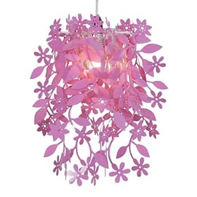 Floral Ceiling Pendant Shade, Pink